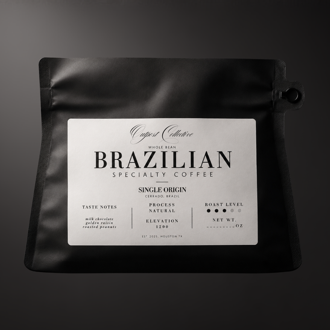Single Origin Organic Brazilian Coffee Beans – Medium Roast – Whole Bean 8oz
